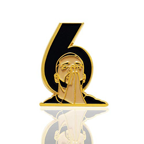 Drake Pin | Enamel Pin | Lapel Pin | Brooch | Metal Pin | The Six | for Jackets, Shirts, Hats, Backpacks | Toronto Gold