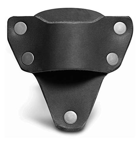 Tactical Leather Flashlight Holster, Flashlight Holder for Tactical Flashlight, Flashlight Belt Case, Flashlight Belt Holster, Maglite Mag-Tac CR123, Streamlight PolyTac 88850, Fenix PD35 (Black)