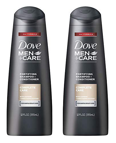 Dove Men+Care 2-in-1 Fortifying Shampoo + Conditioner, Complete Care, 12 Ounce (Pack of 2)
