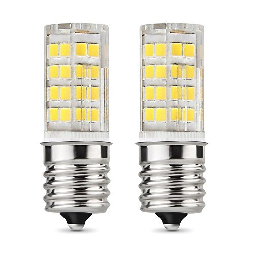 Ceramic E17 LED Bulb for Microwave Oven Appliance, 4W (40W Halogen Bulb Equivalent), Daylight White 6000K, Pack of 2