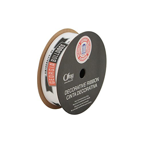 Offray University of Georgia Bulldogs Fabric, 7/8" X 9FT Ribbon