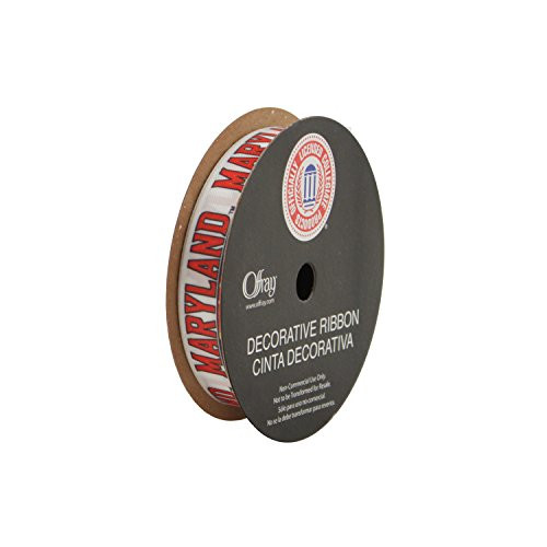 Offray University of Maryland Terrapins Fabric, 9/16" X 9FT Ribbon