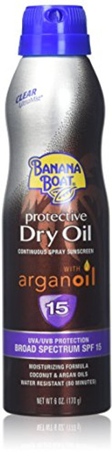 Banana Boat UltraMist Protective Dry Oil Spray SPF 15 Sunscreen 6 Ounce