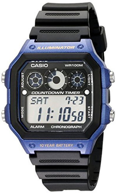 Casio Men's AE-1300WH-2AV Watch with Black Resin Band