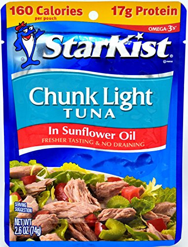 Starkist Chunk Light Tuna In Sunflower Oil, 2.6-Ounce Pouch (Pack of 6)