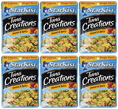 Starkist Tuna Creations, Sweet & Spicy, Single Serve 2.6-Ounce Pouch (Pack of 6)