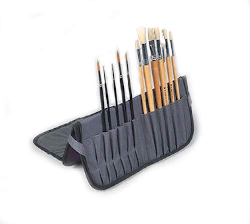 Martin Universal Design Just Stow-It Easel Back Artist Brush Case, 14.75 L x 7.25 W x 0.75 H (Closed), Hot Pink, 1 Each