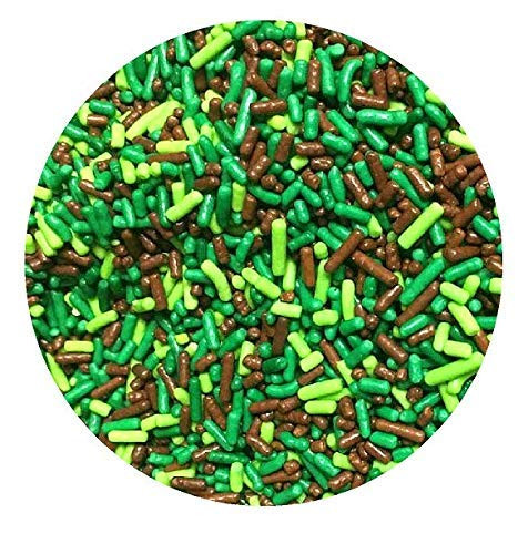Jungle Camoflage Edible Confetti Sprinkles Cake Cookie Cupcake IceCream Donut Quins - 6oz