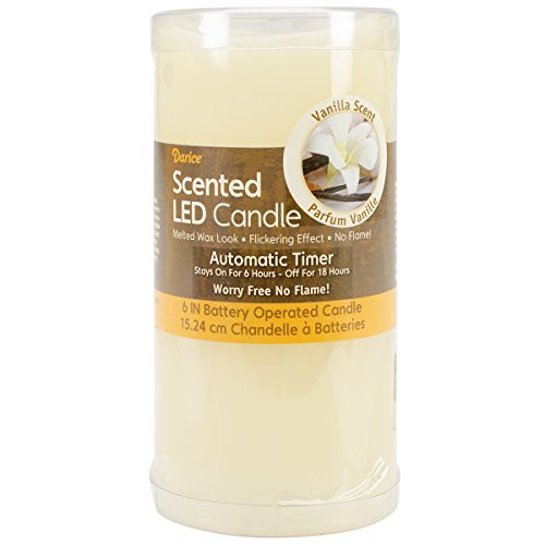 Darice LED Candle Timer, 3 by 6-Inch, Ivory (6205-43)