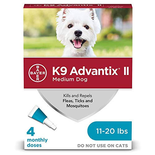 K9 Advantix II Flea and Tick Prevention for Medium Dogs 4-Pack, 11-20 Pounds