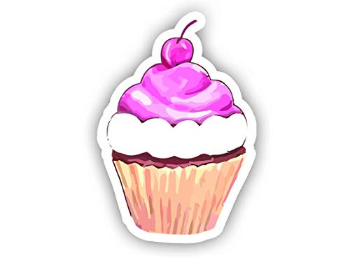 Cupcake Car Decal Vinyl Sticker - Vinyl Decal - Car, Bumper, Laptop, Decor, Window Vinyl Decal Sticker - (4 Vinyl Decal)
