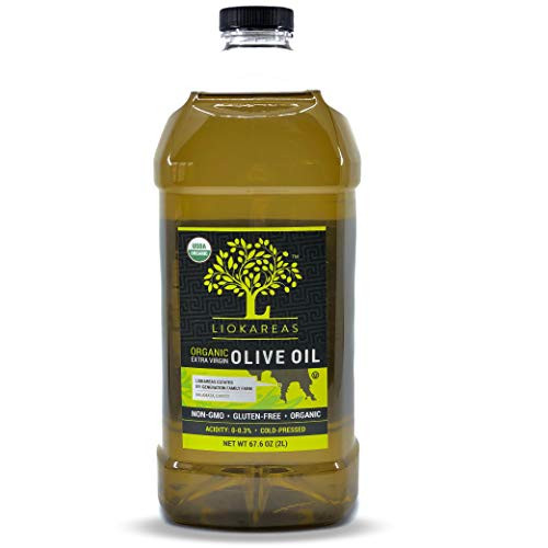 Organic Greek Extra Virgin Olive Oil - Non GMO - Gluten Free - USDA Certified Organic - Single Sourced - Premium - Cold Pressed - Unfiltered - Paleo - Keto - 67.6oz - 2020 International Award Winning Olive Oil Organic Greek Extra Virgin Olive Oil - Non GMO - Gluten Free - USDA Certified Organic - Single Sourced - Premium - Cold Pressed - Unfiltered - Paleo - Keto - 67.6oz - 2020 International Award Winning Olive Oil