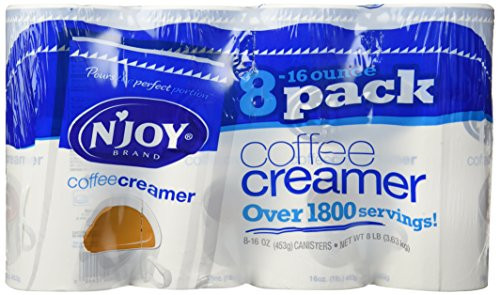 N'JOY Coffee Creamer, 16 Ounce Canisters, Pack of 8