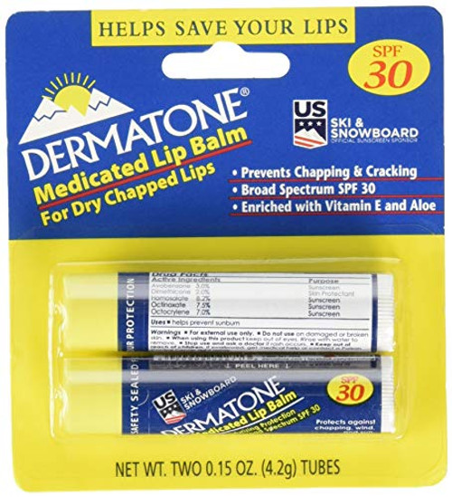 Dermatone Medicated Lip Balm SPF 30, 0.15-Ounce, 2 Count Dermatone Medicated Lip Balm SPF 30, 0.15-Ounce, 2 Count