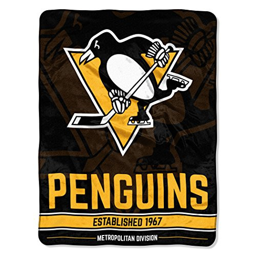 NHL Pittsburgh Penguins "Break Away" Micro Raschel Throw Blanket, 46" x 60"