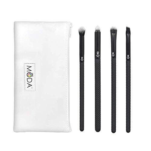 Royal & Langnickel Full Size MODA Pro Bold Eye 5pc Makeup Brush Set with Pouch, Includes, Crease, Smokey Eye, Smudger and Line Brushes, Black Royal & Langnickel Full Size MODA Pro Bold Eye 5pc Makeup Brush Set with Pouch, Includes, Crease, Smokey Eye, Smudger and Line Brushes, Black