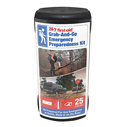 24/7 First Aid Grab-and-Go Emergency Preparedness Kit, Clear (59732)