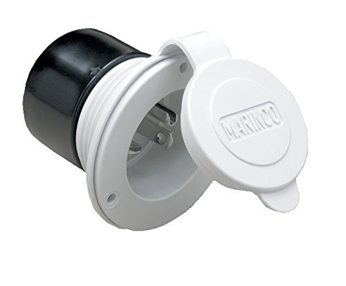 Marinco (200BBIW.RV White 20 Amp 125V Straight Blade Power Inlet