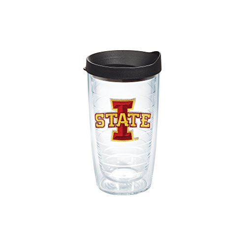 Tervis Iowa State University Emblem Individual Tumbler with Black lid, 16 oz, Clear Tervis Iowa State University Emblem Individual Tumbler with Black lid, 16 oz, Clear