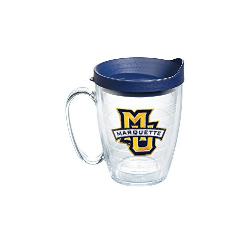 Tervis Marquette University Emblem Individual Mug with Navy lid, 16 oz, Clear Tervis Marquette University Emblem Individual Mug with Navy lid, 16 oz, Clear