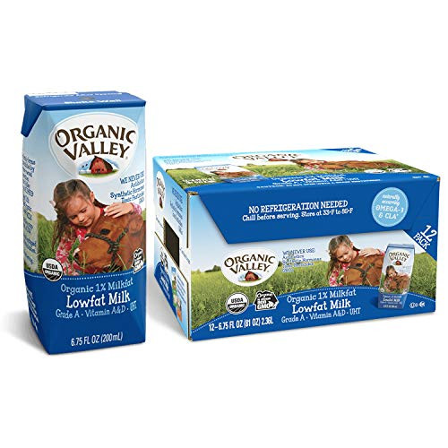 Organic Valley, Milk Boxes, Shelf Stable 1% Milk, Healthy Snacks, 6.75oz (Pack of 12) Organic Valley, Milk Boxes, Shelf Stable 1% Milk, Healthy Snacks, 6.75oz (Pack of 12)