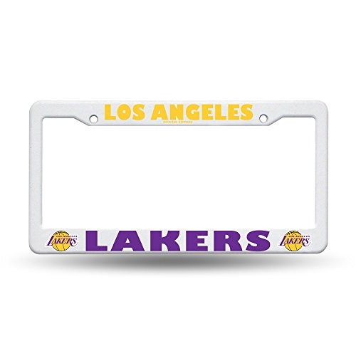 Rico Industries NBA Los Angeles Lakers Sports Fan License Plate Frames, Purple and Yellow, one Size