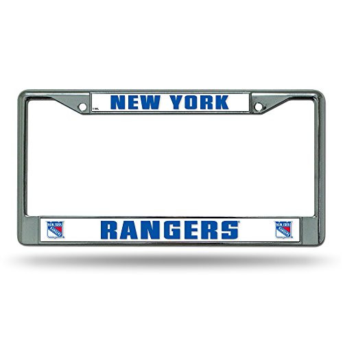 NHL Rico Industries Standard Chrome License Plate Frame, New York Rangers