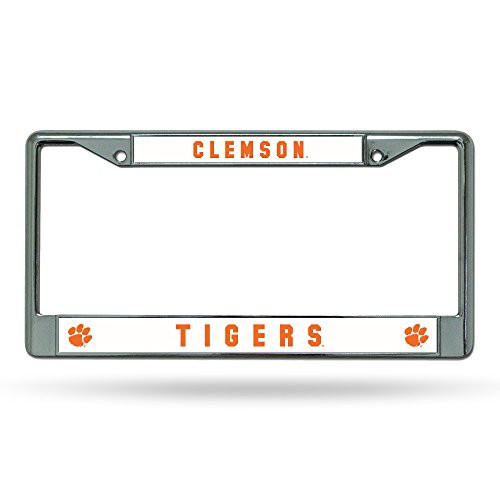 NCAA Rico Industries Standard Chrome License Plate Frame, Clemson Tigers