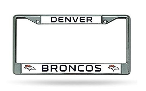 NFL Rico Industries Standard Chrome License Plate Frame, Denver Broncos