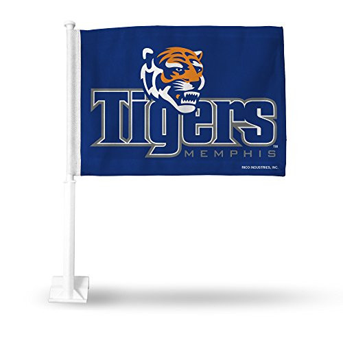 NCAA Rico Industries Car Flag including Pole, Memphis Tigers - Blue