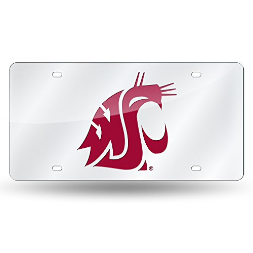 NCAA Rico Industries Laser Inlaid Metal License Plate Tag, Washington State Cougars NCAA Rico Industries Laser Inlaid Metal License Plate Tag, Washington State Cougars