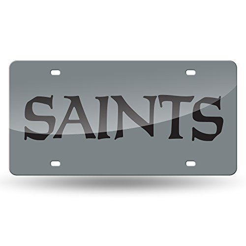 NFL Rico Industries Laser Inlaid Metal License Plate Tag, New Orleans Saints NFL Rico Industries Laser Inlaid Metal License Plate Tag, New Orleans Saints