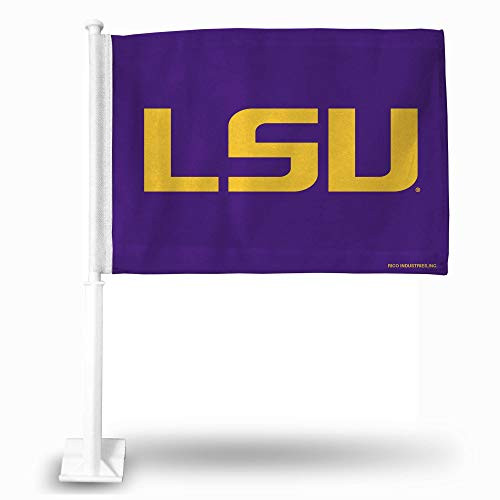 NCAA Rico Industries Car Flag including Pole, LSU Tigers - Purple