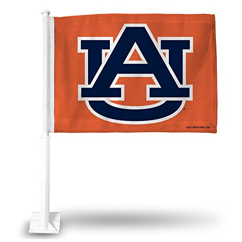 NCAA Rico Industries Car Flag including Pole, Auburn Tigers - Orange