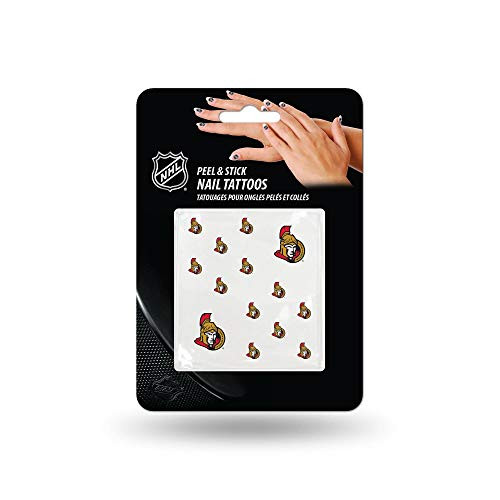 Rico Industries NHL Ottawa Senators Nail Tattoos, Set of 12 Plus 2 Face Tattoos Rico Industries NHL Ottawa Senators Nail Tattoos, Set of 12 Plus 2 Face Tattoos
