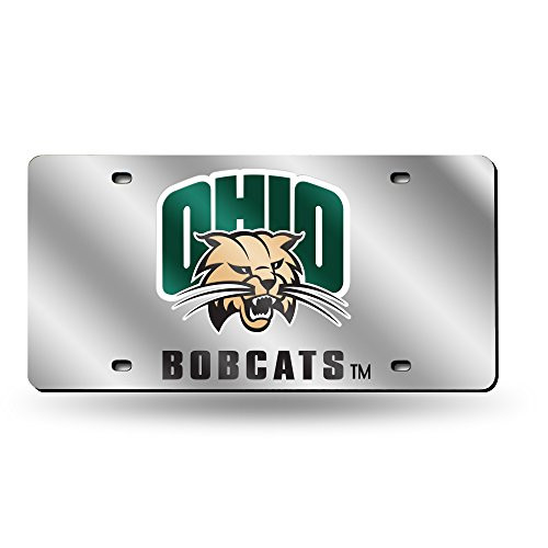 NCAA Rico Industries Laser Inlaid Metal License Plate Tag, Ohio Bobcats