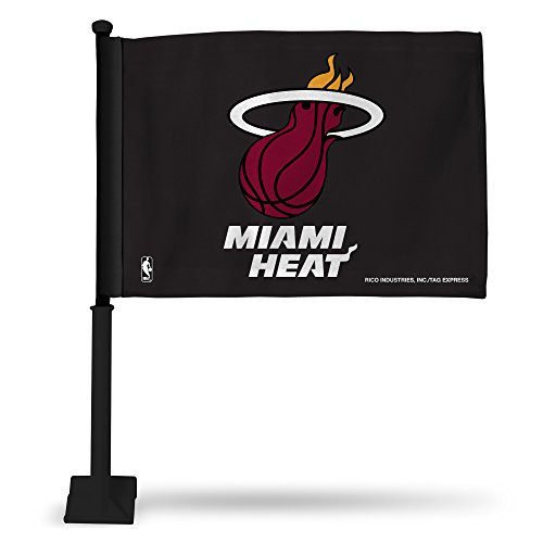 NBA Rico Industries Car Flag including Pole, Miami Heat