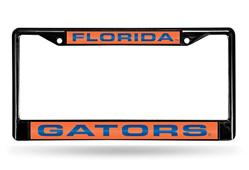 NCAA Rico Industries Laser Cut Inlaid Standard Chrome License Plate Frame, Florida Gators