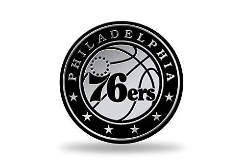 NBA Rico Industries Chrome Finished Auto Emblem 3D Sticker, Philadelphia 76ers