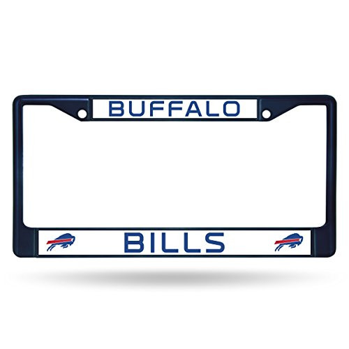 NFL Rico Industries Standard Chrome License Plate Frame, Buffalo Bills - Blue