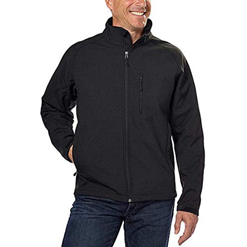 Kirkland Signature Men's Softshell Jacket, Variety (XXL, Black Embo)