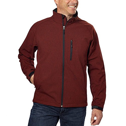 Kirkland Signature Men's Softshell Jacket (X-Large, Sequoia Red Heather)