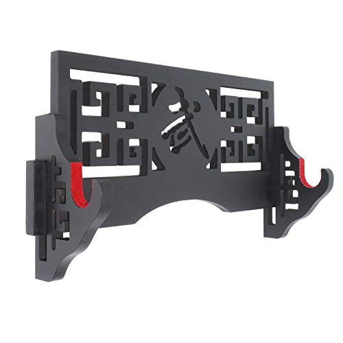 Eforlife Sword Holder Wall Mount Samurai Sword Display Stand Sword Rack Hanger for Katana Wakizashi and Standard Swords ?-Bushido (1-Tier ? Padded)