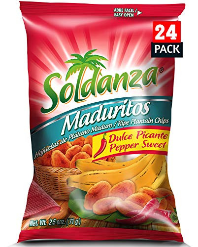 soldanza Pepper Sweet Plantain Chips, 2.5 Ounce (Pack of 24)