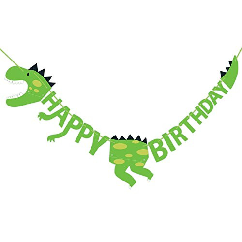 Dinosaur Happy Birthday Banner Party Supplies Decorations - Dino Jungle Jurassic Garland (Green) Dinosaur Happy Birthday Banner Party Supplies Decorations - Dino Jungle Jurassic Garland (Green)