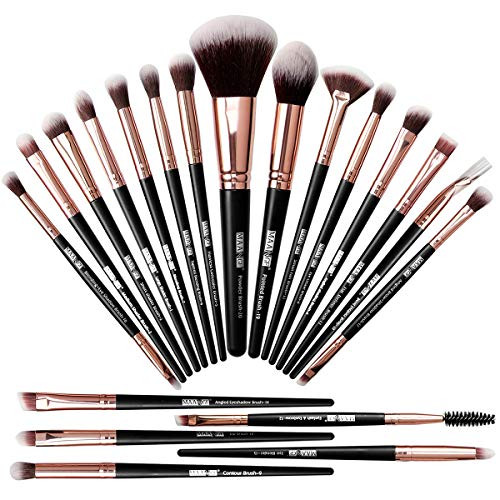 Makeup Brush Set,20 Pcs Professional Makeup Brushes Foundation Eyeshadow Blush Brush,Travel Kabuki Blending Concealers Face Powder Eye Make Up Brushes Set Kit ?Black Gold) Makeup Brush Set,20 Pcs Professional Makeup Brushes Foundation Eyeshadow Blush Brush,Travel Kabuki Blending Concealers Face Powder Eye Make Up Brushes Set Kit ?Black Gold)