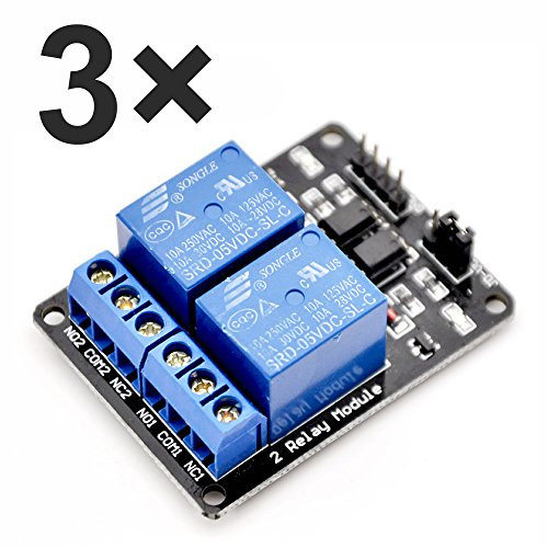 McIgIcM 3pcs 2 Channel DC 5V Relay Module for Arduino UNO R3 DSP ARM PIC AVR STM32 Raspberry Pi with Optocoupler Low Level Trigger Expansion Board