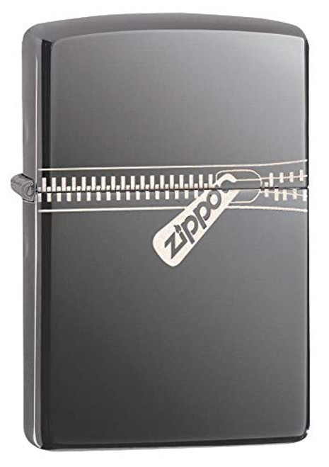 Zippo Zipper Pocket Lighter, Black Ice, One Size