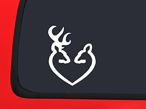 Love of the Hunt - Whitetail Deer and Doe - Window Decal Hunting Sticker