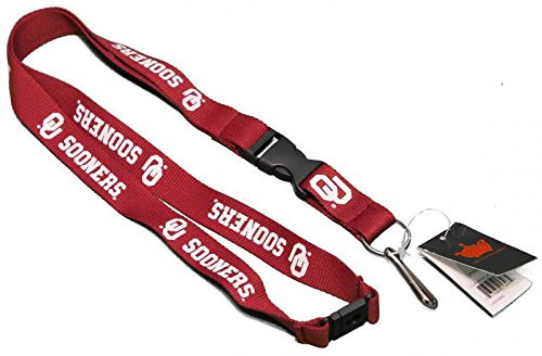 NCAA New! University of Oklahoma Sooners Detachable Key Chain ID Holder Lanyard
